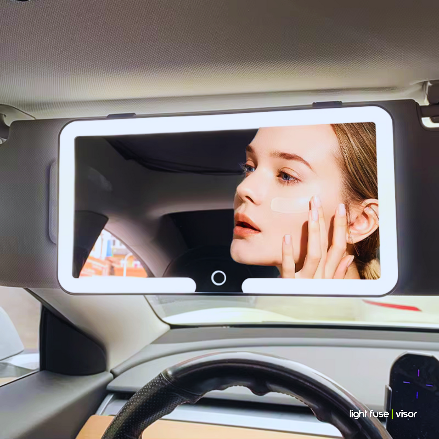 Espejo de maquillaje LED con visor Light Fuse™