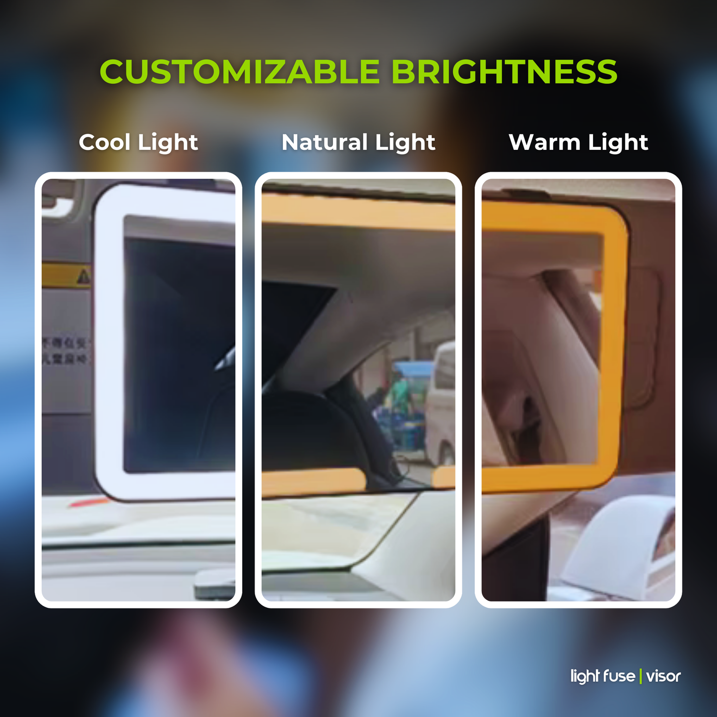 Espejo de maquillaje LED con visor Light Fuse™