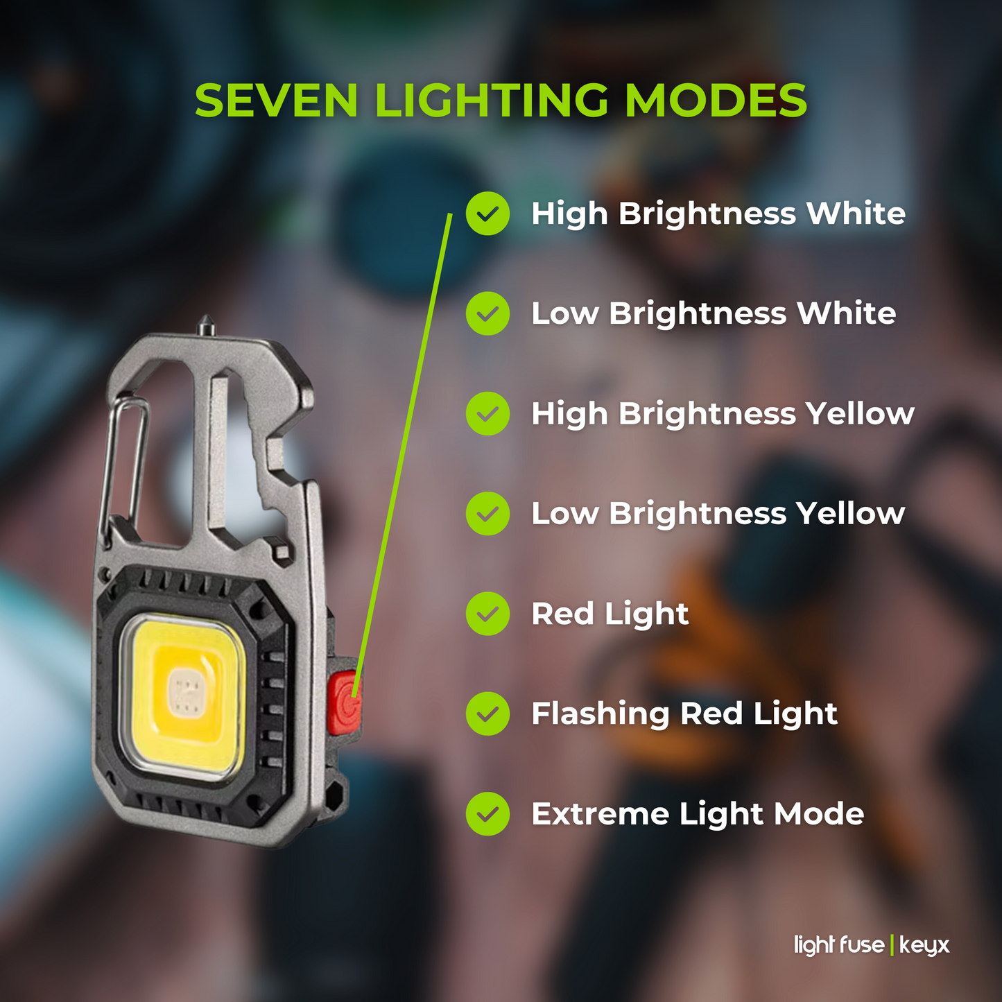 Light Fuse™ KeyX - LED Keychain Light